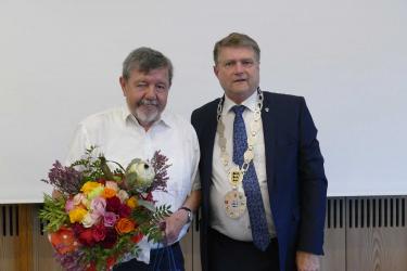 Prof. Dr. Günter Frank und Oberbürgermeister Martin Wolff